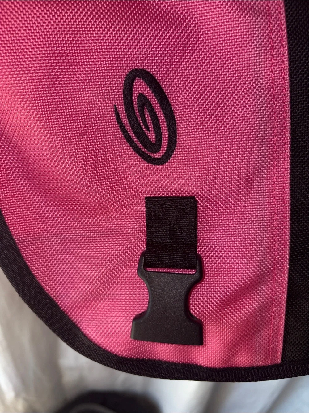 Timbuk2 Pink & Black Messenger Bag with Adjustable Strap